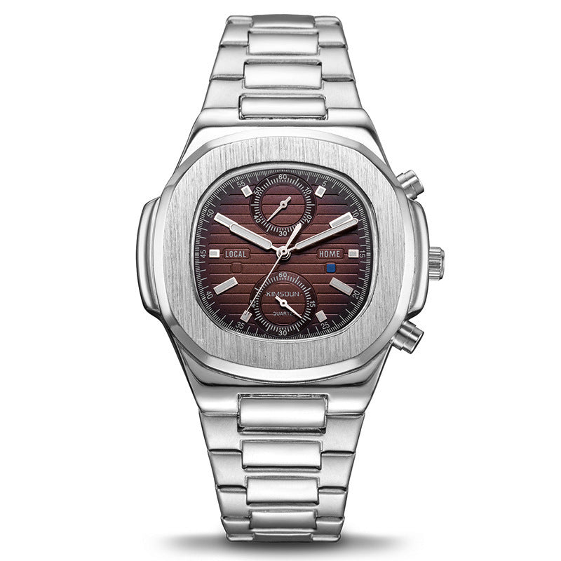 Montre quartz Scaphandre Quartz Élégance – Montre Homme Étanche en Acier Inoxydable
