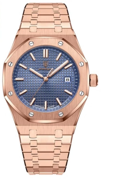 Poedagar™ Élégance Royale – Montre de Luxe Quartz en Acier Inoxydable