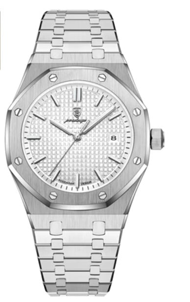 Poedagar™ Élégance Royale – Montre de Luxe Quartz en Acier Inoxydable