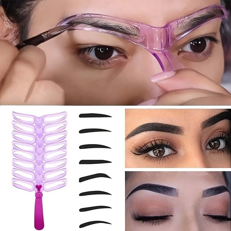Stencily™ Pochoirs à Sourcils – 8 Pochoirs Réutilisables