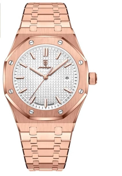 Poedagar™ Élégance Royale – Montre de Luxe Quartz en Acier Inoxydable