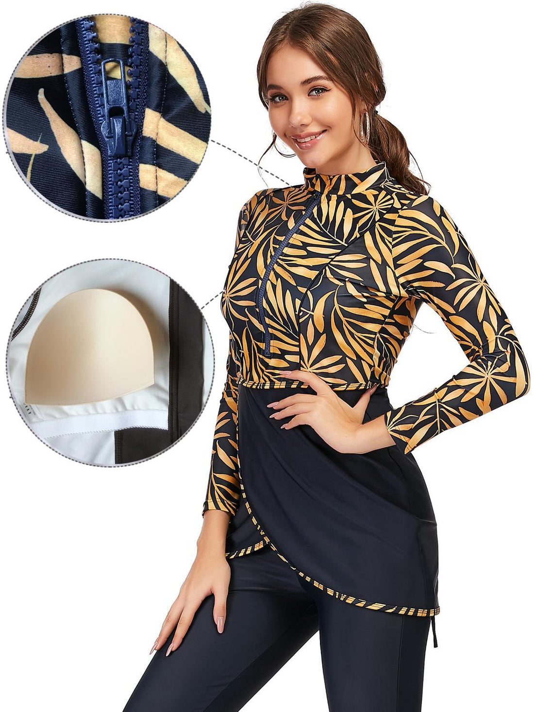 Maillot de bain floral – Burkini élégant à motif fleuri