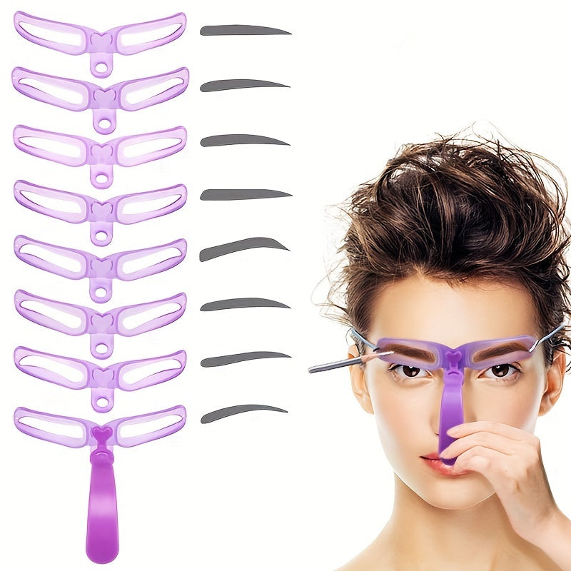 Stencily™ Pochoirs à Sourcils – 8 Pochoirs Réutilisables