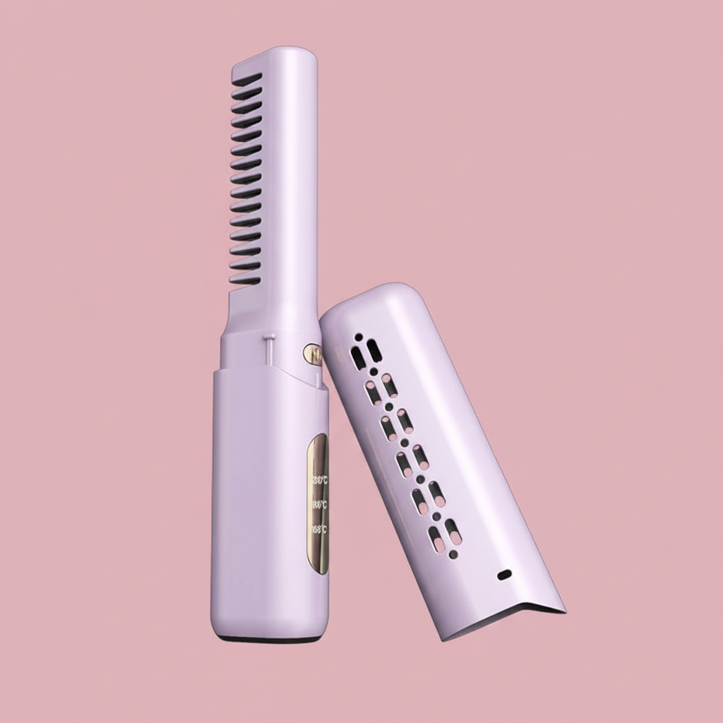 Peigne Lisseur USB Portable NoFrizzo™ Sans Fil Rechargeable