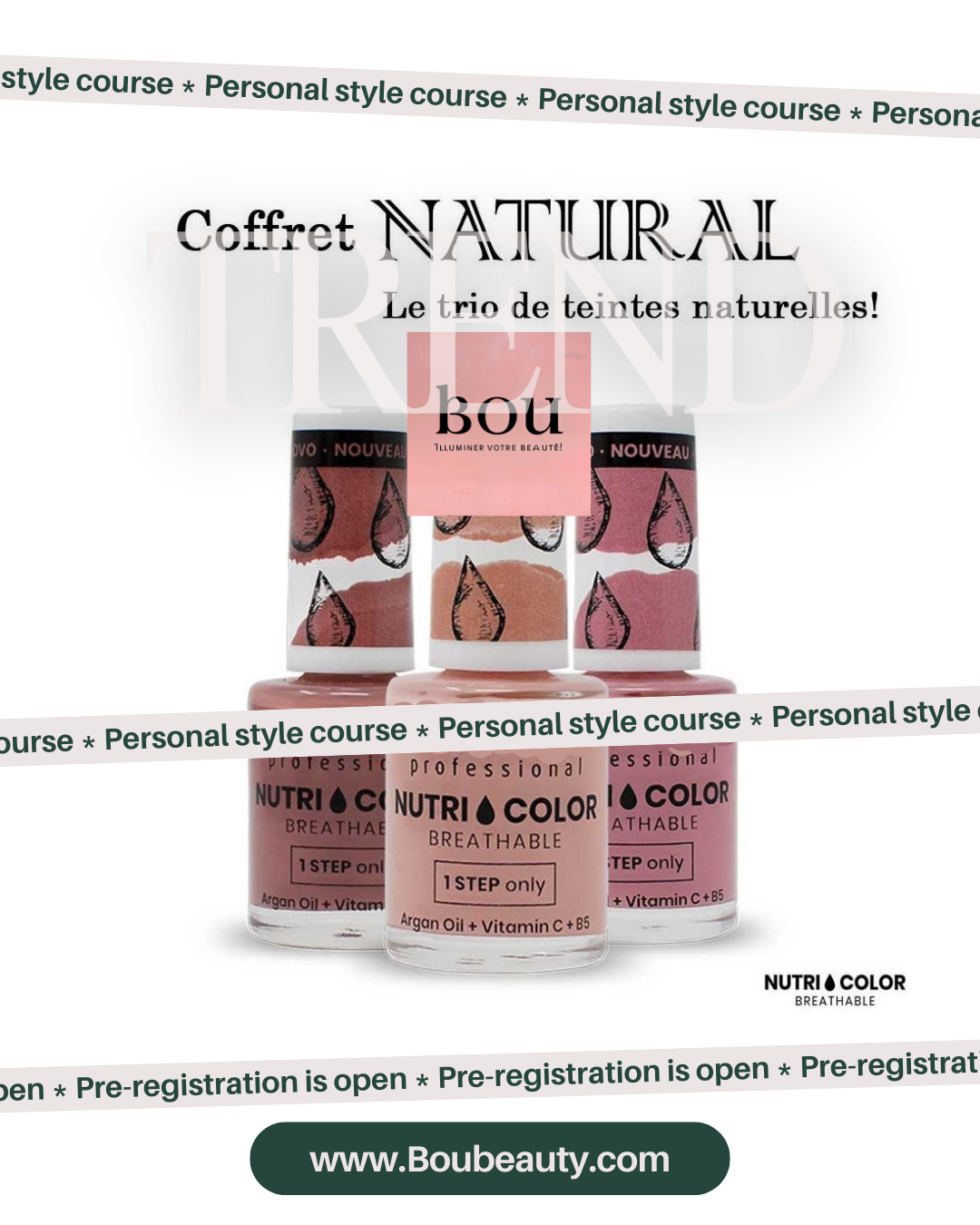3 Vernis NutriColor Perméable (Halal) – Kit de vernis respirant ongles sains