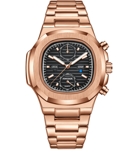 Montre quartz Scaphandre Quartz Élégance – Montre Homme Étanche en Acier Inoxydable