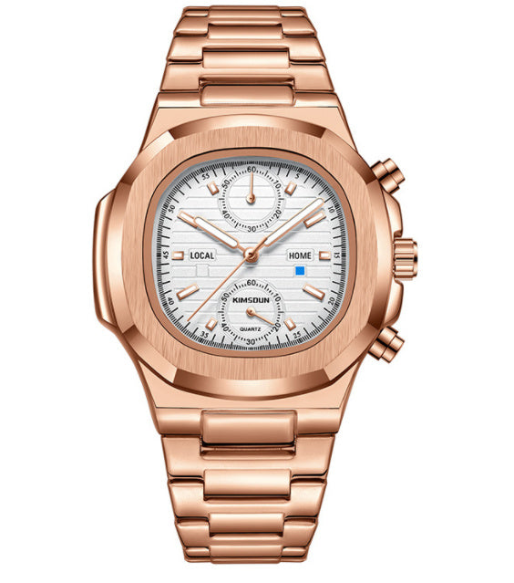 Montre quartz Scaphandre Quartz Élégance – Montre Homme Étanche en Acier Inoxydable