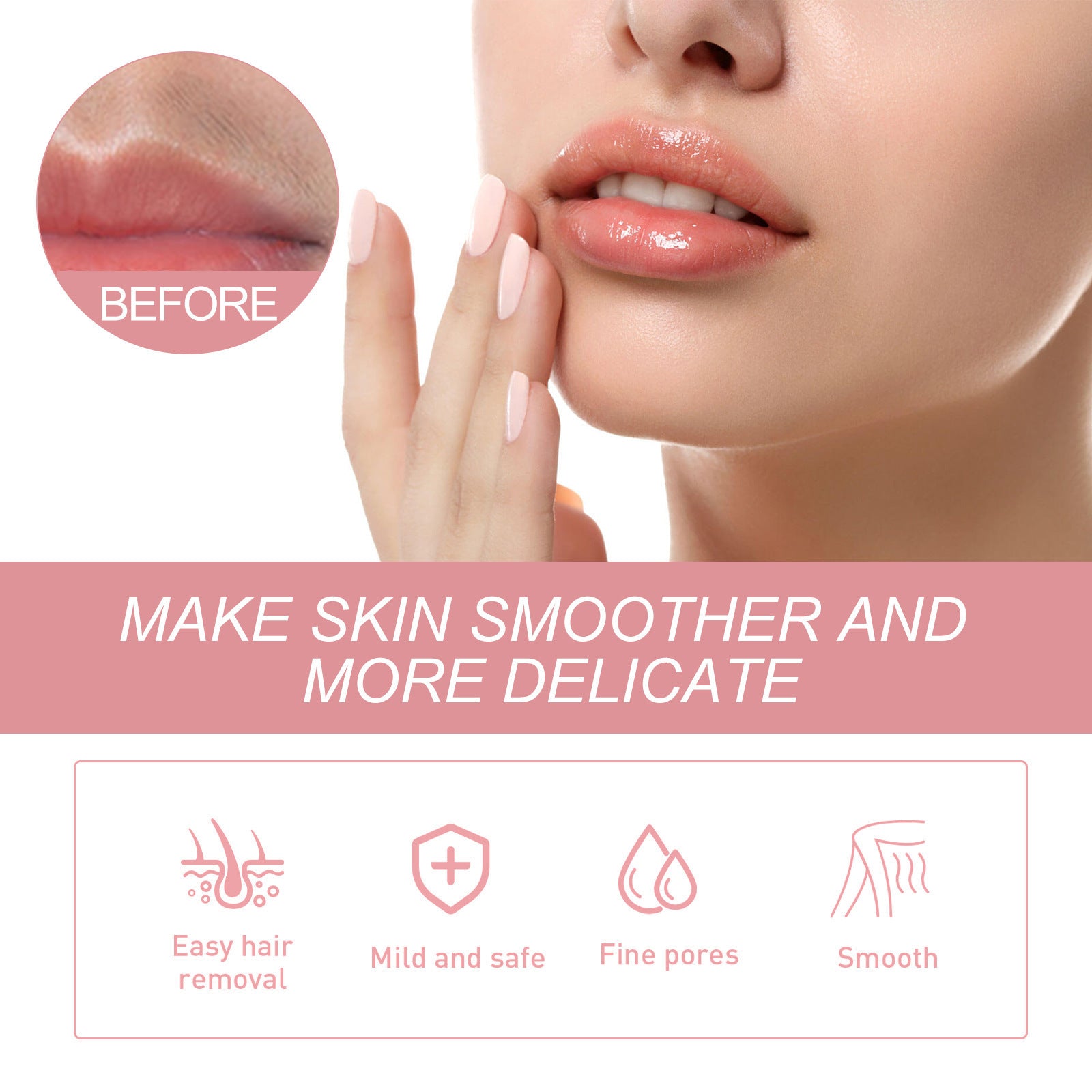 Crème D'épilation visage – Épilation douce peau sensible